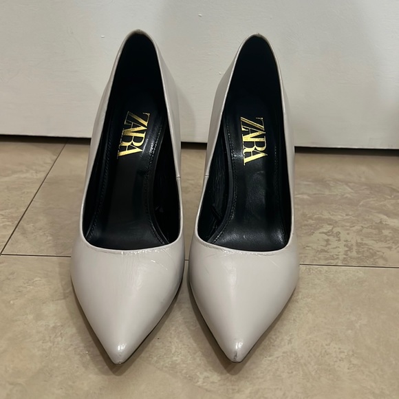 Zara white heels size 38 - Picture 1 of 9